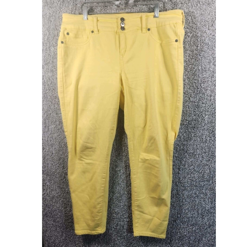 Torrid Skinny Jeans Yellow Stretch Denim 3-Button Women 18